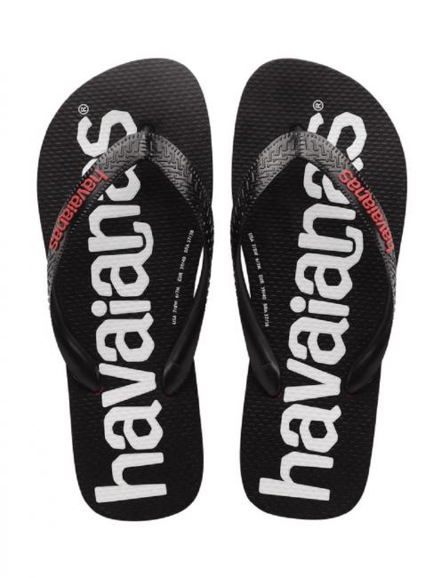 HAVAIANAS TOP LOGOMANIA 2 Tongs ROUGE RUBIS - Chaussures Femme