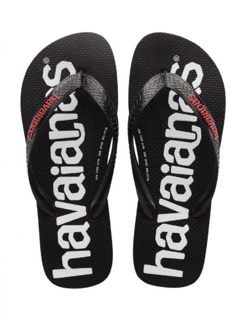 HAVAIANAS TOP LOGOMANIA 2 Tongs ROUGE RUBIS - Chaussures unisexe