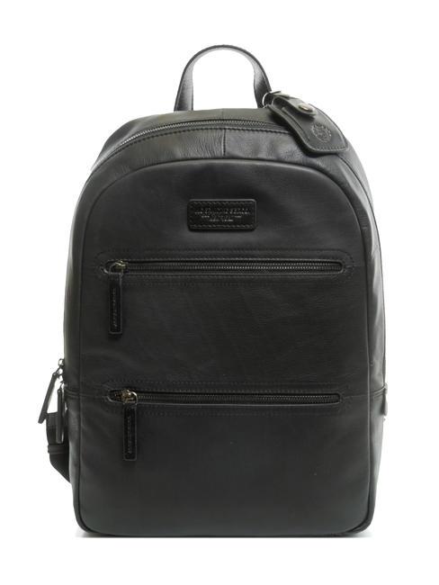 SPALDING TECH Grand sac à dos en cuir noir - Sacs à dos pour ordinateur portable