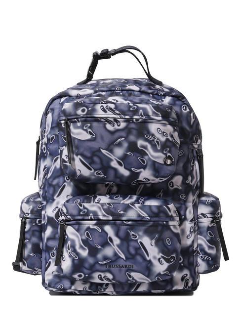 TRUSSARDI EVIN Sac à dos en nylon fan.heatmap bleu - Sacs à dos pour l'École & les Loisirs