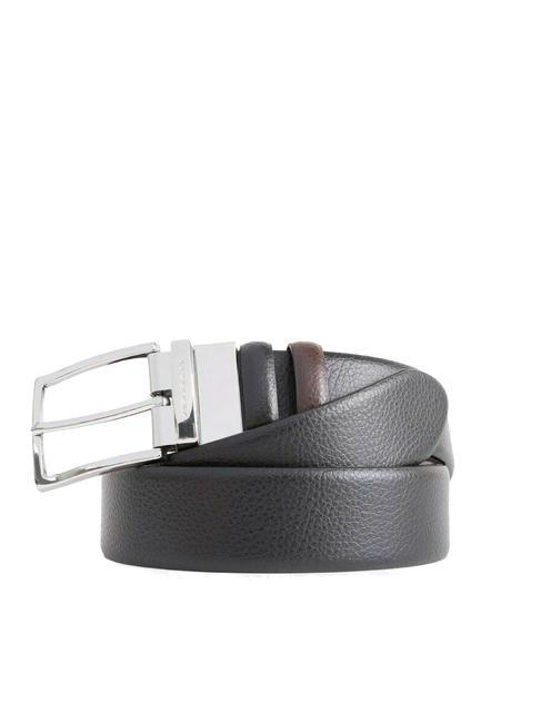 PIQUADRO MODUS Ceinture réversible en cuir noir brun - Ceintures