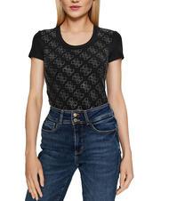 GUESS ALLOVER T-shirt avec logo int&eacute;gral jetbla - T-shirt - 1