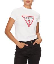 GUESS TRIANGLE STRASS T-shirt avec clous blanc pur - T-shirt - 1