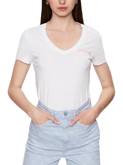 GUESS MINI LOGO t-shirt à logo 1984 blanc pur - T-shirt