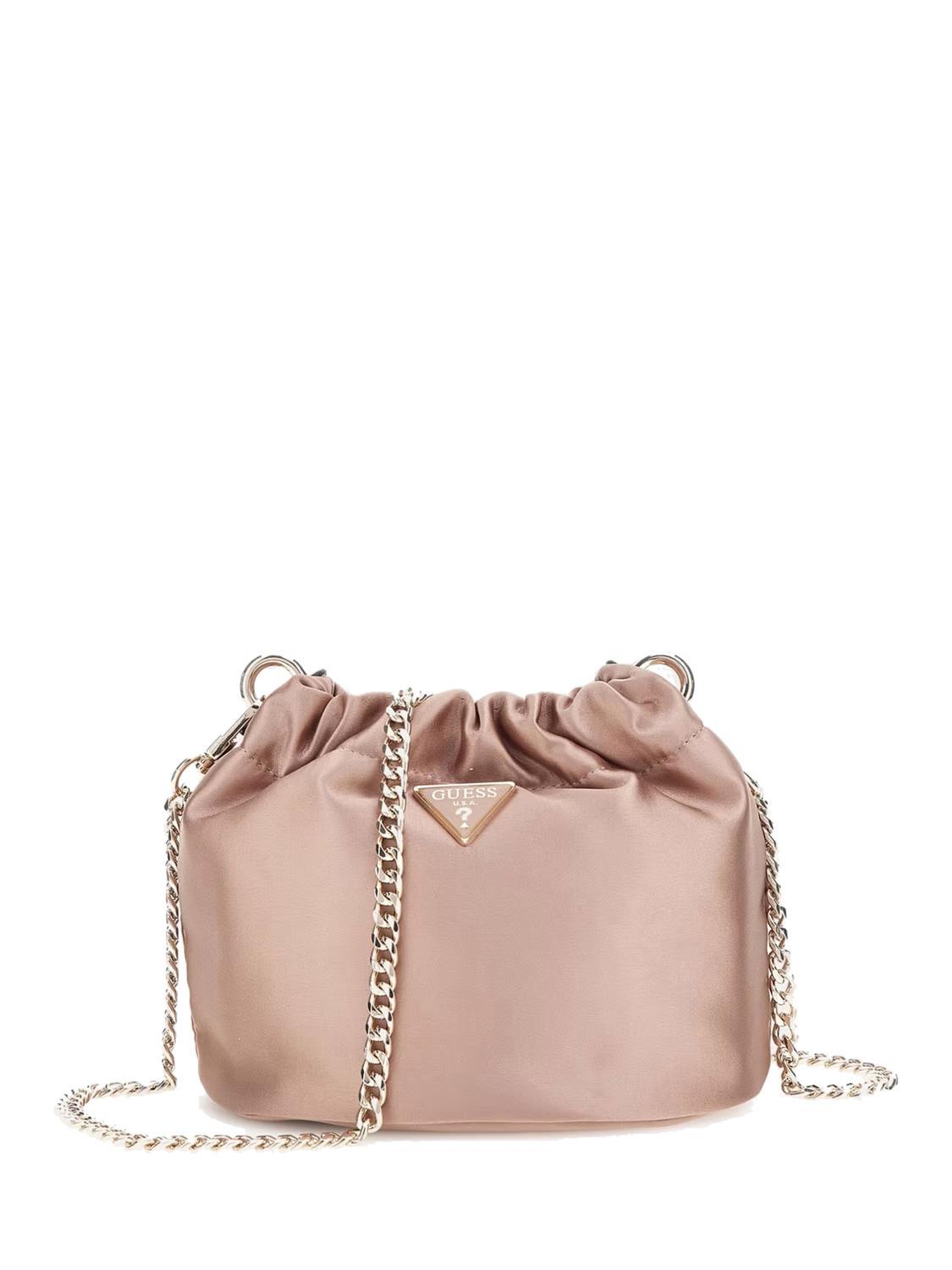 Guess Velina Sac Seau Avec Bandouliere Chaine Rose Or Achetez A Prix Outlet