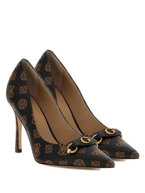 GUESS SCALEE Escarpins pivoine avec logo all-over ocre brune - Chaussures Femme