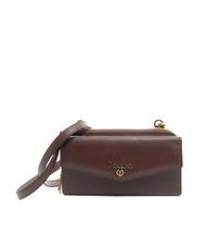 POLLINI GRAINED Portefeuille pochette &eacute;paule BORDEAUX / B - Portefeuilles Femme - 1