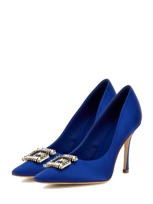 GUESS SCANDEL2 Escarpins bijoux en satin bleu - Chaussures Femme