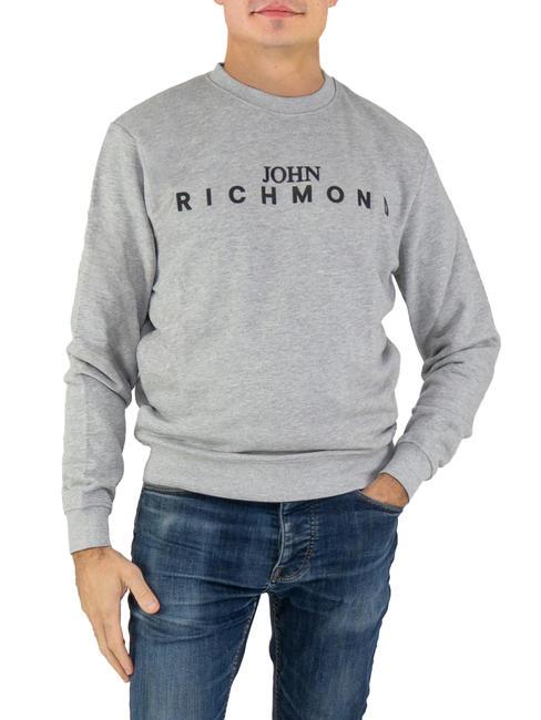 JOHN RICHMOND IMANOV Sweatshirt à capuche gris mel/b - Pulls molletonnés