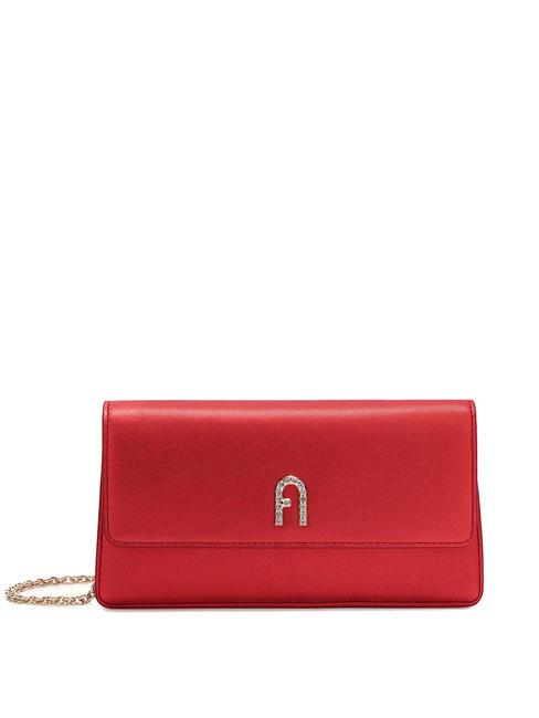 FURLA DIAMANTE Mini sac trapèze Rouge vénitien - Sacs pour Femme