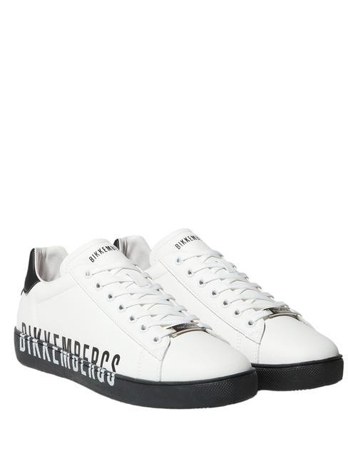 BIKKEMBERGS RECOBA M Baskets en cuir blanc noir - Chaussures Homme