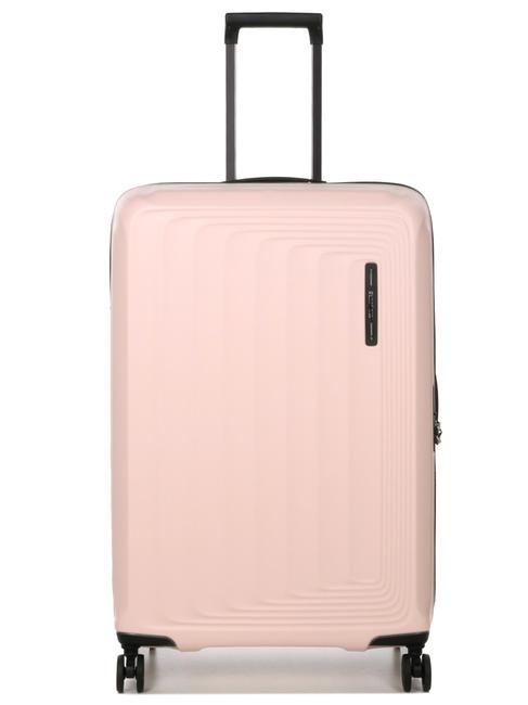 SAMSONITE NUON Grand chariot extensible rose poudré mat - Valises Rigides
