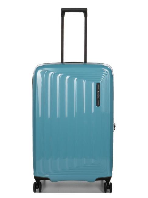 SAMSONITE NUON Chariot extensible moyen bleu océan métallisé - Valises Rigides