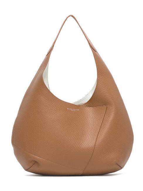GIANNI CHIARINI EUFORIA Sac en cuir avec pochette caramel-blanc - Sacs pour Femme