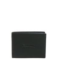 SPALDING NEW YORK COLOR WALLET  Petit portefeuille en cuir noir/marine - Portefeuilles Homme - 1