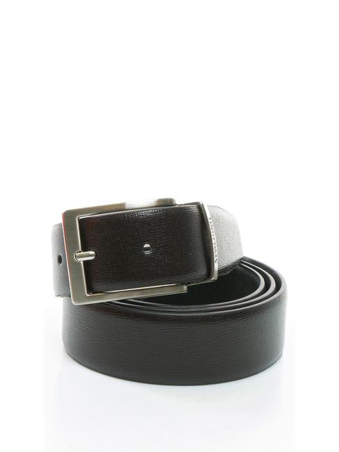 SPALDING NEW YORK BELT Ceinture réversible en cuir noir foncé - Ceintures