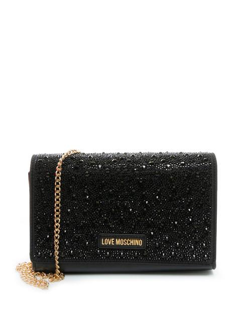 LOVE MOSCHINO HOTFIX Pochette avec bandoulière noir2 - Sacs pour Femme