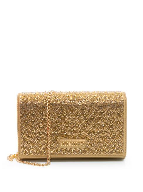 LOVE MOSCHINO HOTFIX Pochette avec bandoulière Champagne - Sacs pour Femme