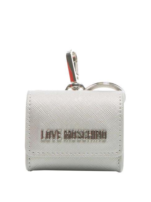 LOVE MOSCHINO LAMINATED Porte-clés / Étui à monnaie argent roulé - Portefeuilles Femme