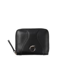 TRUSSARDI YUMA Petit portefeuille en cuir zipp&eacute; NOIR - Portefeuilles Femme - 1