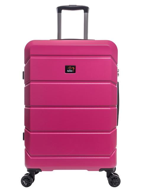 LESAC TOURING Chariot de taille moyenne rose - Valises Rigides