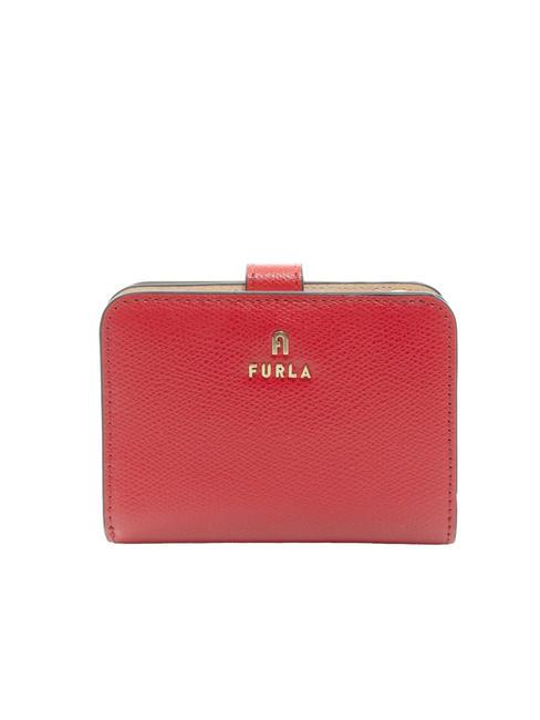 FURLA CAMELIA COMPACT Petit portefeuille en cuir Rouge vénitien + ballerine i in - Portefeuilles Femme