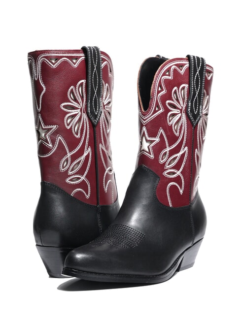 Bottes Femme Western/cowboy à Pointe - Croco Synthétique - Talon Bloc Haut - Neuf Avec Emballage