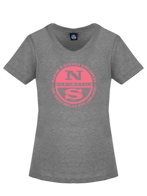 NORTH SAILS MARINE & OCEANS T-shirt en cotton gris - T-shirt