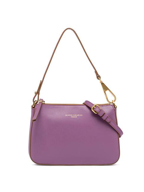 GIANNI CHIARINI BROOKE Petit sac en cuir avec bandoulière Argyle violet - Sacs pour Femme