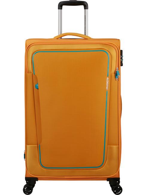 AMERICAN TOURISTER PULSONIC Grand chariot extensible SUNSET YELLOW - Valises Semi-rigides