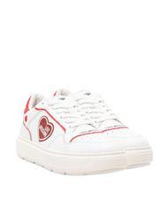 LOVE MOSCHINO BOLD 40 MIX Baskets blanc rouge - Chaussures Femme - 1