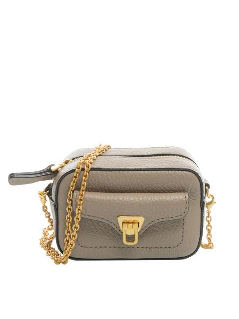 COCCINELLE BEAT SOFT Pochette / porte-monnaie en cuir taupe chaud - Portefeuilles Femme