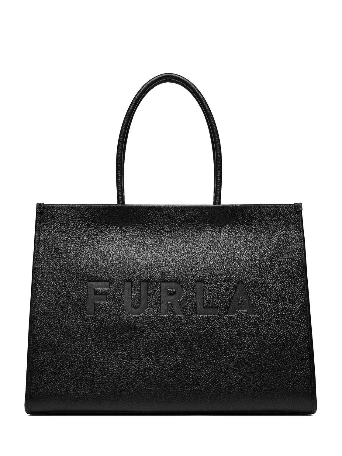 Furla Opportunity Grand Sac Cabas En Cuir Noir Achetez A Prix Outlet