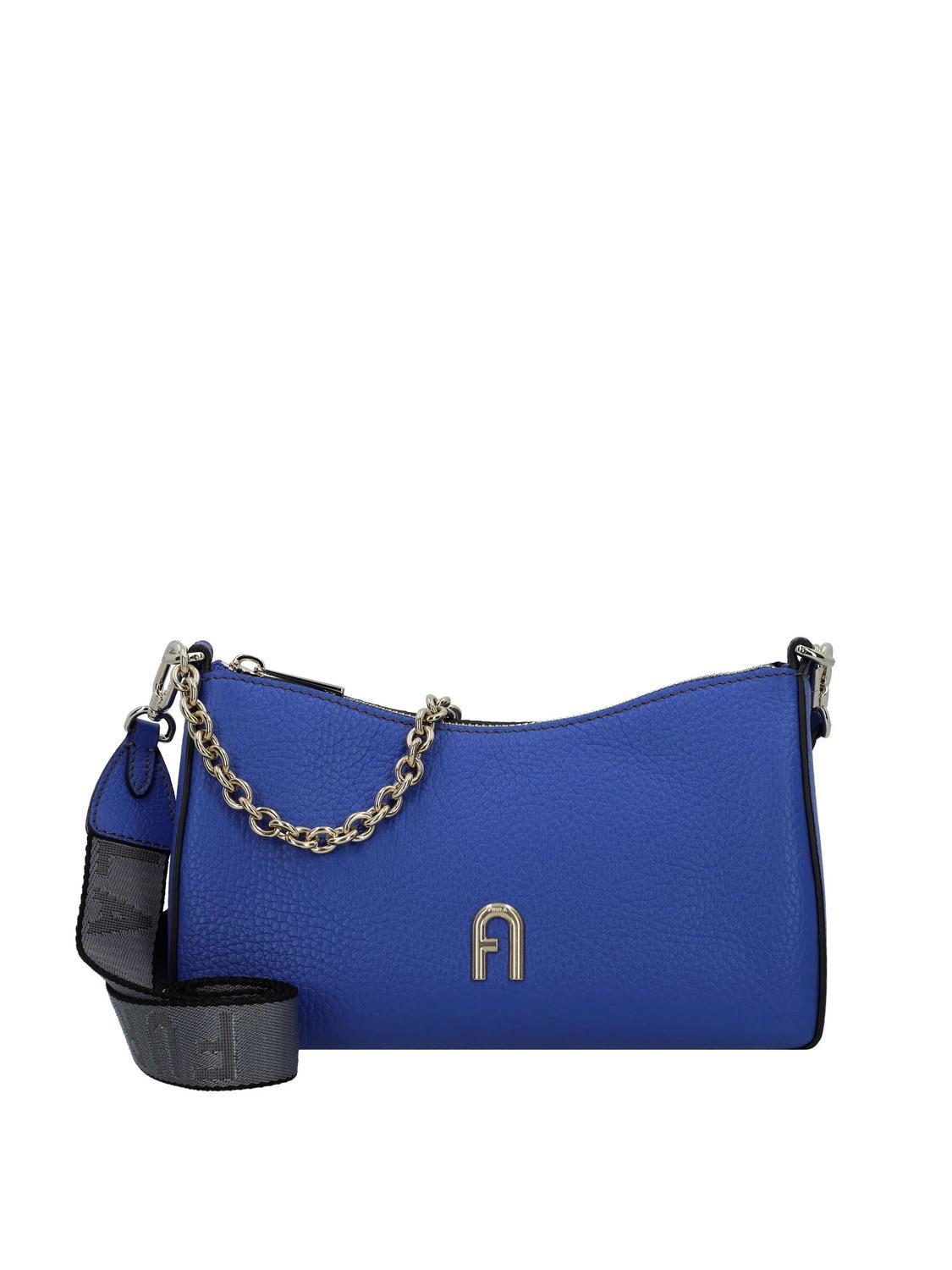 Furla Primula Petit Sac En Cuir Avec Bandouliere Bleu Cobalt Terre Achetez A Prix Outlet