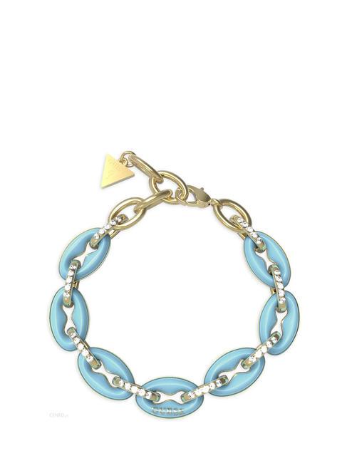 GUESS POP LINKS Bracelet or jaune/aigue-marine - Bracelets
