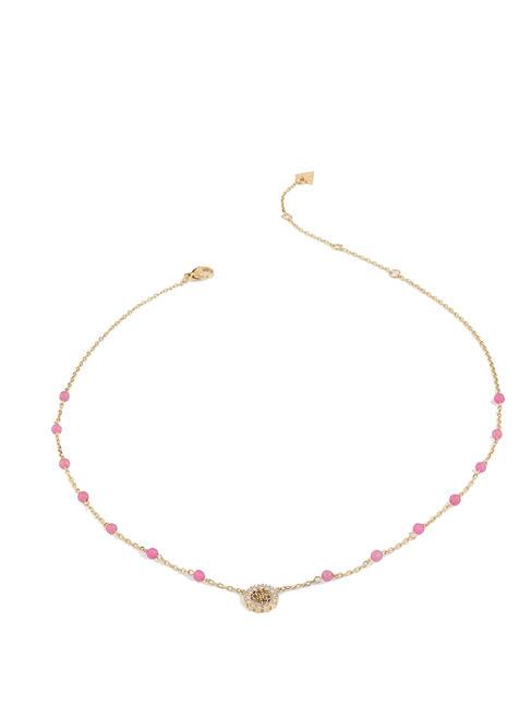 GUESS NATURAL STONES Collier avec pierres or jaune/fuchsia - Colliers