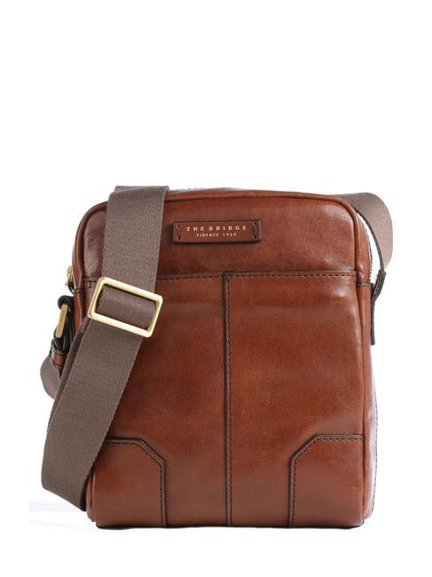 THE BRIDGE VESPUCCI  Sac en cuir MARRON - Sacs en Bandoulières pour Homme