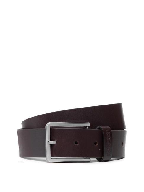 CALVIN KLEIN ESSENTIAL Ceinture en cuir marron foncé - Ceintures