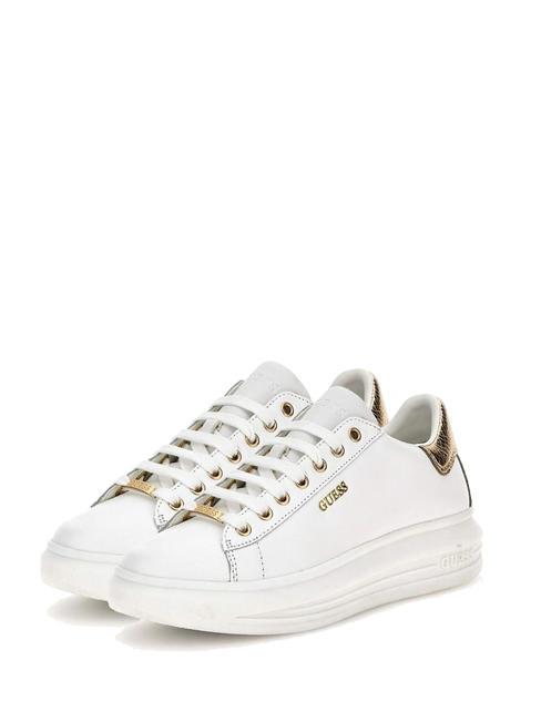 GUESS VIBO Baskets or blanc - Chaussures Femme