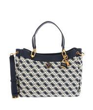 GUESS SHEMARA Sac jacquard avec bandouli&egrave;re logo marine - Sacs pour Femme - 1