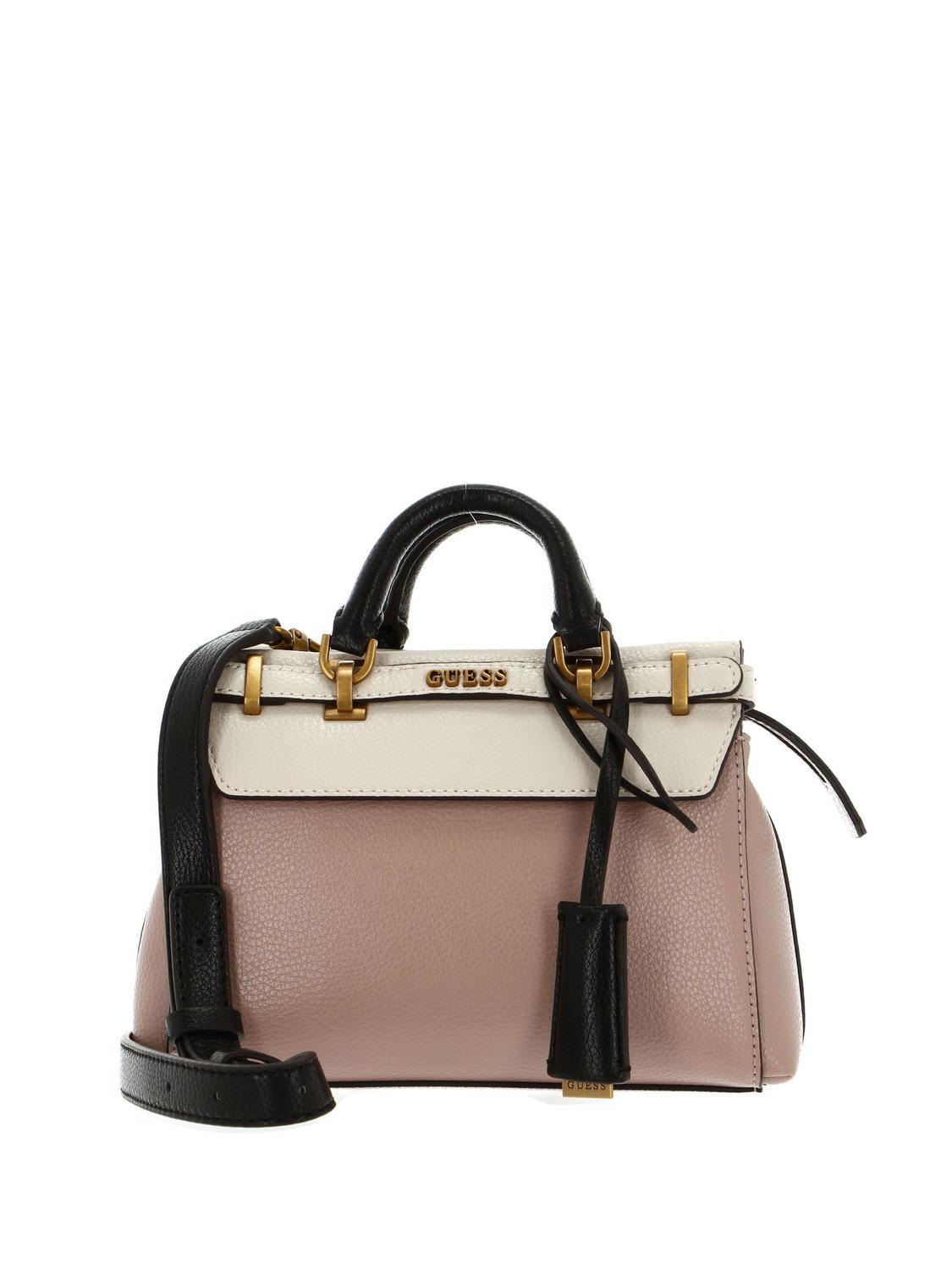 Guess Sestri Petit Sac Main Bois De Rose Multi Achetez Prix