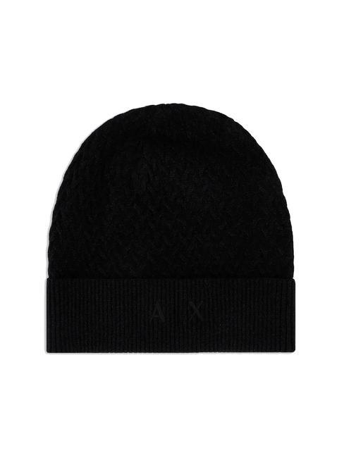ARMANI EXCHANGE A|X Chapeau avec revers Noir - Bonnets