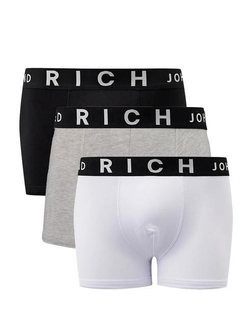 JOHN RICHMOND LONDON TRIPACK Lot de 3 boxers noir/gris/blanc - Slip homme