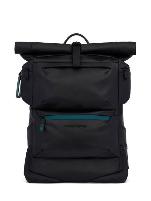 PIQUADRO CORNER 2.0 SPECIALE  Sac à dos pour ordinateur portable 15,6", en cuir, avec housse de pluie Noir - Sacs à dos pour ordinateur portable