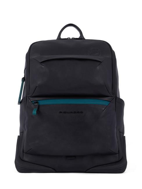 PIQUADRO CORNER 2.0 SPECIALE Sac à dos PC 14", en cuir Noir - Sacs à dos pour ordinateur portable