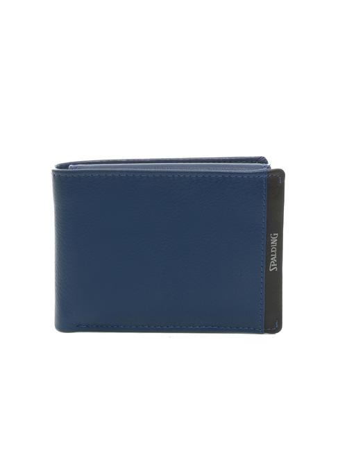 SPALDING STRIPE Portefeuille en cuir à rabat bleu marine/marron - Portefeuilles Homme