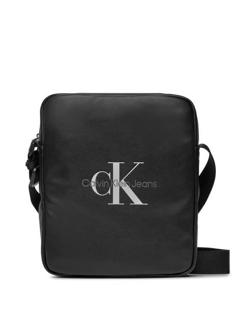 CALVIN KLEIN CK JEANS MONOGRAM SOFT Sac à logo pvh noir - Sacs en Bandoulières pour Homme