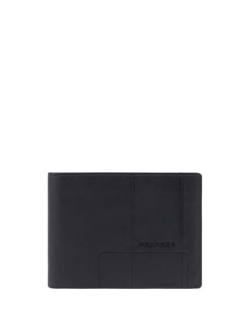 PIQUADRO FINN Portefeuille moyen en cuir Noir - Portefeuilles Homme