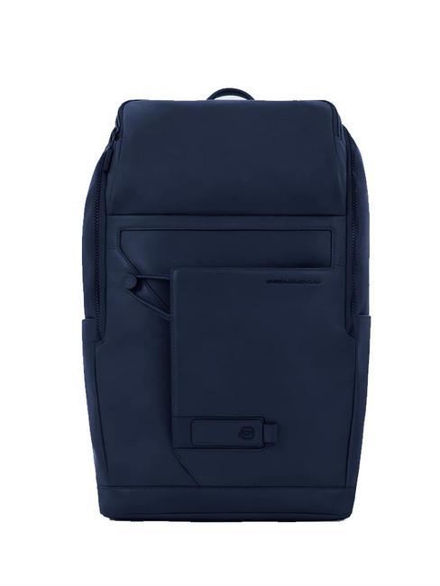 PIQUADRO AYE  Sac à dos pour ordinateur portable 15,6", en cuir bleu - Sacs à dos