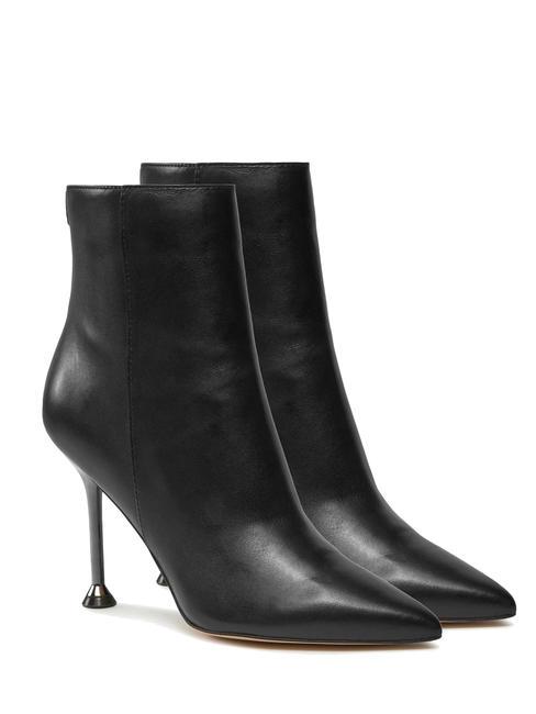 GUESS TRAVUS Bottines hautes en cuir NOIR - Chaussures Femme